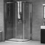 Aqualux Framed 8 Offset Quadrant Shower Enclosure 1200mm x 800mm with Shower Tray Right Handed- 8mm Glass