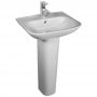 Arley Florence Basin and Full Pedestal 520mm Wide - 1 Tap Hole