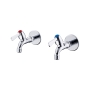 Armitage Shanks Alterna 21 Bib Lever Handles Taps Pair - Chrome