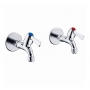 Armitage Shanks Alterna 21 Bib Lever Handles Taps Pair - Chrome