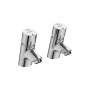 Armitage Shanks Avon 21 Self Closing Basin Taps - Pair - Dual Indices