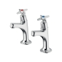 Armitage Shanks Sandringham 21 Kitchen Sink High Neck Pillar Taps with Crossheads - Chrome