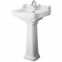 Bayswater Fitzroy Basin with Large Full Pedestal 500mm Wide 1 Tap Hole