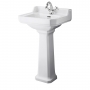 Bayswater Fitzroy Basin with Large Full Pedestal 500mm Wide 1 Tap Hole