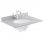Bayswater Grey Marble Top Furniture Basin 600mm Wide 1 Tap Hole