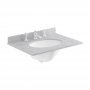 Bayswater Grey Marble Top Furniture Basin 600mm Wide 3 Tap Hole