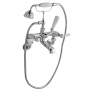 Bayswater Lever Dome Wall Mounted Bath Shower Mixer Tap White/Chrome