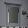 Bayswater Flat Bathroom Mirror 600mm Wide - Plummett Grey