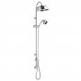 Bayswater Concealed Rigid Riser Shower Kit with Fixed Head and Handset Chrome