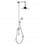 Bayswater Grand Rigid Riser Shower Kit with Small Fixed Head and Handset Chrome