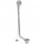 Bayswater Traditional Exposed Bath Waste with Plug and Chain Chrome - Slotted