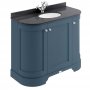Bayswater Traditional Curved 1000mm 3-Door Floor Standing Vanity Unit