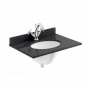 Bayswater Victrion Angled Marble Top 600mm Wide 1TH - Black