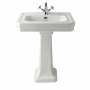 Bayswater Victrion Basin with Full Pedestal 640mm Wide - 1 Tap Hole