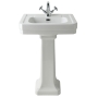 Bayswater Westcott Basin with Full Pedestal - White
