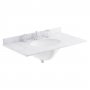 Bayswater White Marble Top Furniture Basin 800mm Wide 3 Tap Hole