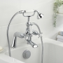 Bristan 1901 Pillar Bath Shower Mixer Tap with Ceramic Disc Valves - Chrome