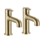 Bristan Altum Basin Taps Pair Pillar Mounted - Brushed Brass