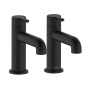 Bristan Altum Basin Taps Pair Pillar Mounted - Black