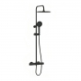 Bristan Buzz Thermostatic Bar Mixer Shower with Shower Rigid Riser Kit and Fixed Head - Black