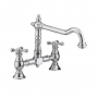 Bristan Colonial Bridge Kitchen Sink Mixer Tap Dual Handle - Chrome