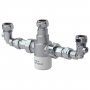 Bristan Commercial MT503 Thermostatic Mixing Valve with Isolation Elbows 15mm - Chrome