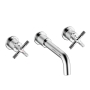 Bristan Cruzar 3-Hole Basin Mixer Tap Wall Mounted - Chrome