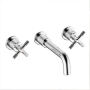 Bristan Cruzar 3-Hole Bath Filler Tap Wall Mounted - Chrome