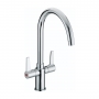 Bristan Design Utility Lever EasyFit Mono Kitchen Sink Mixer Tap Dual Handle - Chrome