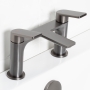 Bristan Frammento Bath Filler Tap Pillar Mounted - Gun Metal