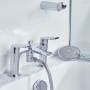 Bristan Frammento Bath Shower Mixer Tap Pillar Mounted - Chrome
