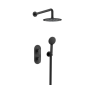 Bristan Hourglass Dual Concealed Mixer Shower with Fixed Head and Handset - Black