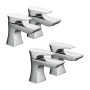 Bristan Hourglass Basin Taps and Bath Taps - Chrome