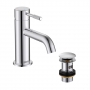 Bristan Molida Eco Start Basin Mixer Tap with Clicker Waste - Chrome