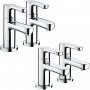 Bristan Nero Basin Taps and Bath Taps - Chrome