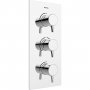 Bristan Prism Thermostatic Recessed Triple Control Shower Valve with Two Integral Stopcocks - Chrome