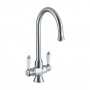 Bristan Renaissance EasyFit Mono Kitchen Sink Mixer Tap Dual Handle - Brushed Nickel