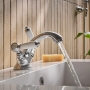 Bristan Renaissance 2 Tap Handle Basin Mixer Tap with Pop Up Waste - Chrome