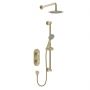 Bristan Saffron Dual Concealed Mixer Shower with Shower Kit and Fixed Head - Brushed Brass