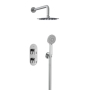 Bristan Saffron Dual Concealed Mixer Shower with Fixed Head and Handset - Chrome