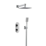 Bristan Tangram Dual Concealed Mixer Shower with Fixed Head and Handset - Chrome