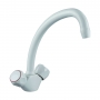 Bristan Value Club Budget Mono Kitchen Sink Mixer Tap Dual Handle - White