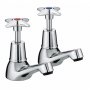Bristan Value Crosshead Top Basin Taps - Chrome Plated