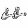 Bristan Value Timed Flow Basin Taps Pair - Chrome