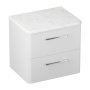 Britton Camberwell 600mm Wall Hung Countertop Vanity Unit with Carrara Marble Effect Worktop
