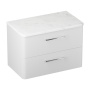 Britton Camberwell 800mm Wall Hung Countertop Vanity Unit with Carrara Marble Effect Worktop