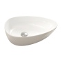 Britton Pebble Gloss White Countertop Basin 470mm x 350mm