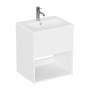 Britton Hackney 500mm Wall Hung Vanity Unit with Ceramic Basin
