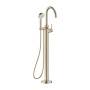 Britton Hoxton 2.0 Brushed Brass Floor Standing Bath Shower Mixer Tap with Handset