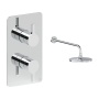 Britton Hoxton 2.0 Chrome Single Outlet Concealed Thermostatic Shower Set with Fixed Head